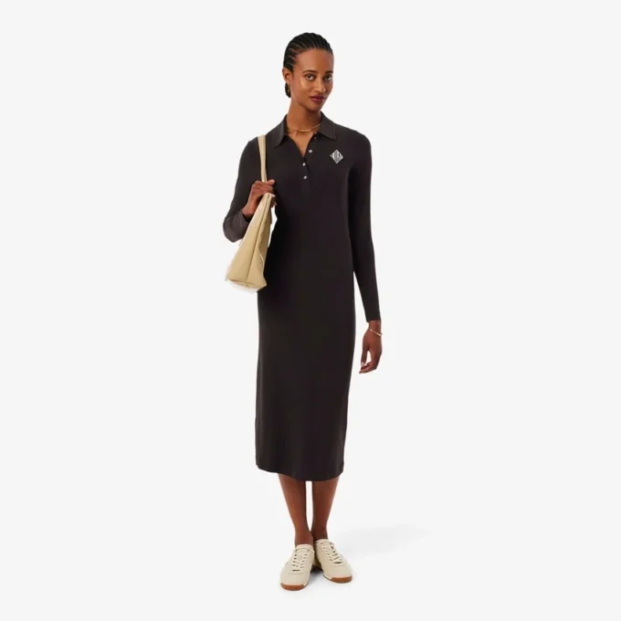 Embroidered Badge Slim Fit Polo Dress