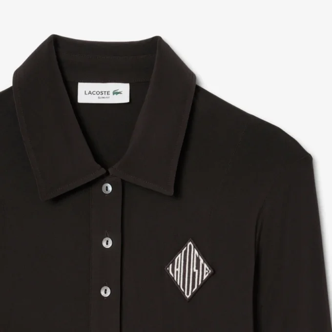 Embroidered Badge Slim Fit Polo Dress