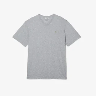 Men’s Tall Fit Ribbed V-Neck Cotton T-Shirt