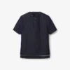 Runway Loose Fit Denim Polo Shirt