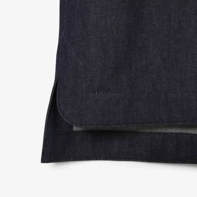 Runway Loose Fit Denim Polo Shirt