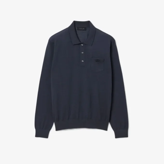 Runway Polo Collar Merino Wool Sweater
