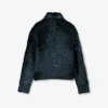 Runway Polo Collar Velour Sweater