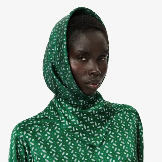 Runway Print Silk Square