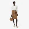 Runway Wool Blend Cargo Skirt