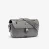 Small Monogram Leather Flap Satchel