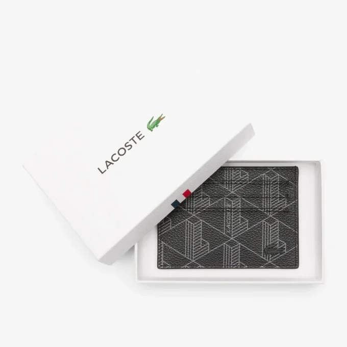 The Blend Monogram Print Canvas Card Holder
