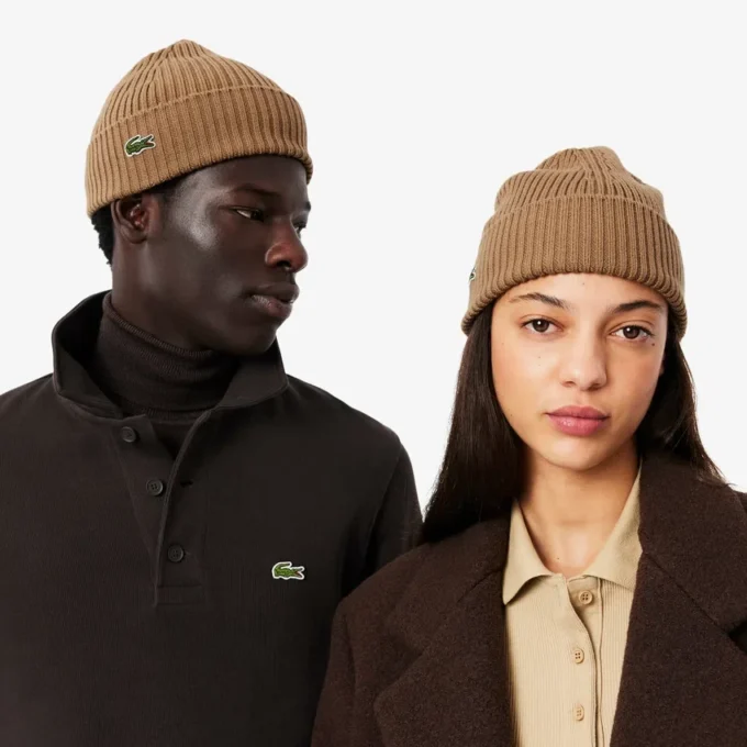 Unisex Rib Knit Brushed Wool Beanie