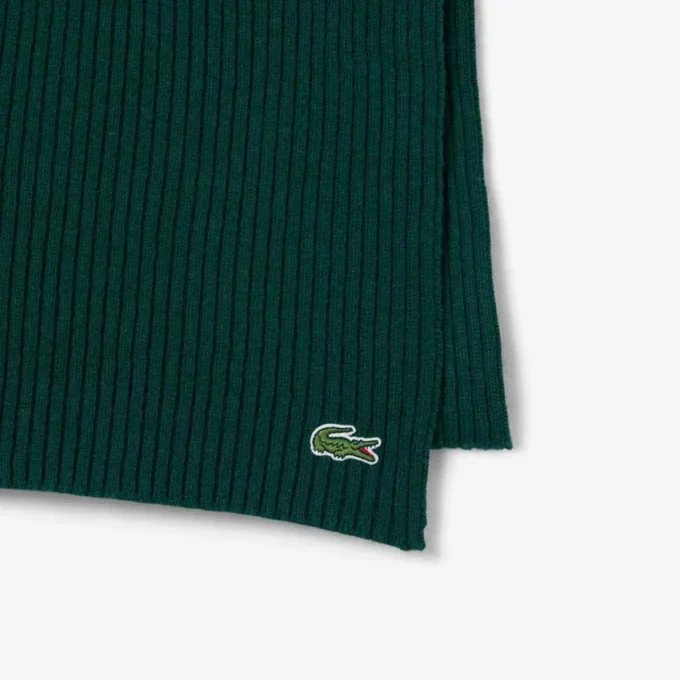 Unisex Ribbed Wool Scarf