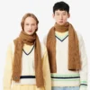Unisex Ribbed Wool Scarf