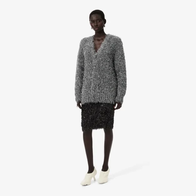 Runway Lurex Knit Skirt