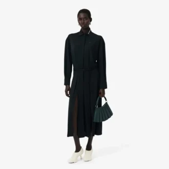 Runway Pleated Polo Maxi Dress