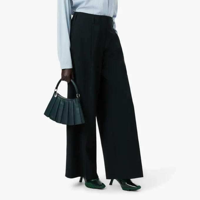 Runway Wide Fit Wool Blend Pants