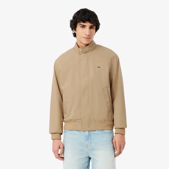 Water-Repellent Twill Harrington Jacket