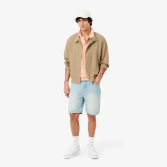 Water-Repellent Twill Harrington Jacket